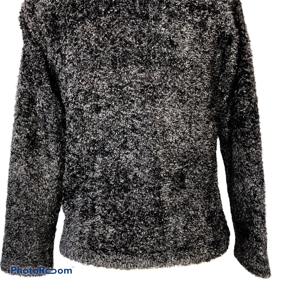 Karen Kane Lifestyle Black Fuzzy Sweater - Picture 7 of 8
